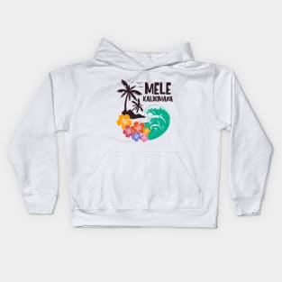 Mele Kalikimaka Hawaiian Vacation Kids Hoodie